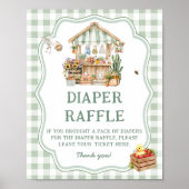 Boeren Markt Lokaal Gegroeide Luier Raffle Poster (Voorkant)