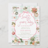 Boeren Markt Lokaal Gegroeide Meisje Baby shower Kaart (Voorkant)