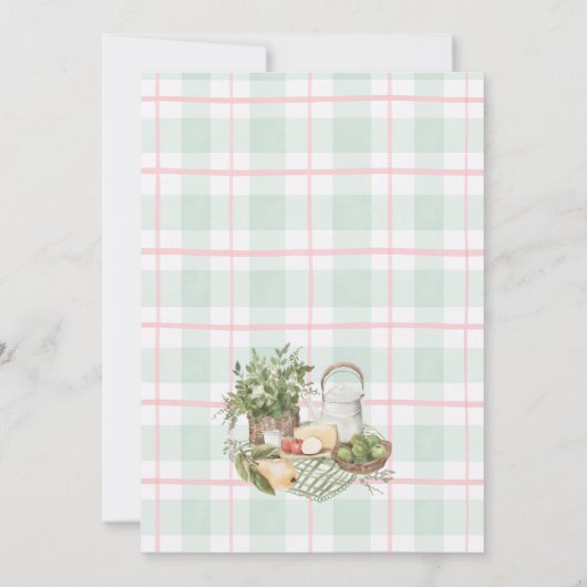 Boeren Markt Lokaal Gegroeide Meisje Baby shower Kaart (Achterkant)