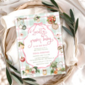 Boeren Markt Lokaal Gegroeide Meisje Baby shower Kaart