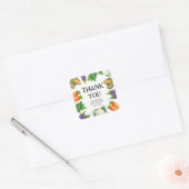 Boeren markt lokaal geteeld Baby shower plein Vierkante Sticker (Envelop)