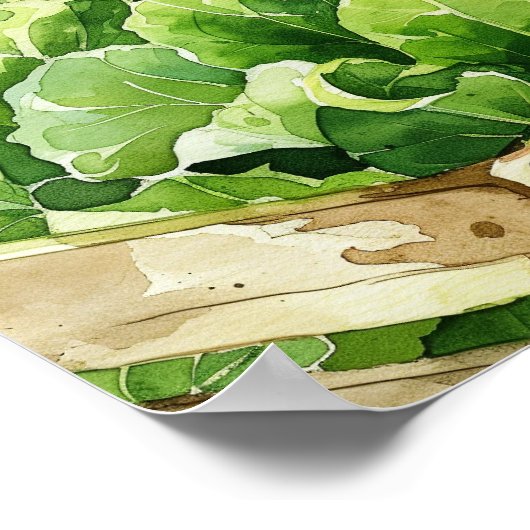 Boeren markt lokaal geteeld Baby shower teken Poster (Hoek)