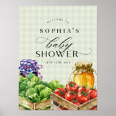 Boeren markt lokaal geteeld Baby shower teken Poster (Voorkant)