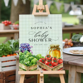 Boeren markt lokaal geteeld Baby shower teken Poster