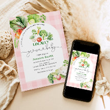 Boeren markt Lokaal geteeld roze baby shower