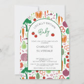 Boeren markt lokaal geteelde Baby shower boog Kaart (Voorkant)