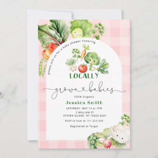 Boeren markt Lokaal geteelde baby's Twin meisjes Kaart (Voorkant)