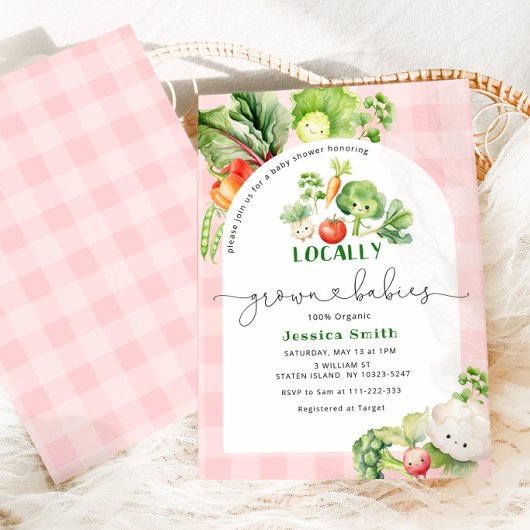 Boeren markt Lokaal geteelde baby's Twin meisjes Kaart