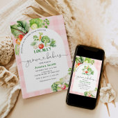 Boeren markt Lokaal geteelde baby's Twin meisjes Kaart