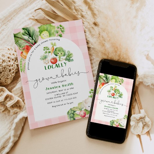 Boeren markt Lokaal geteelde baby's Twin meisjes Kaart