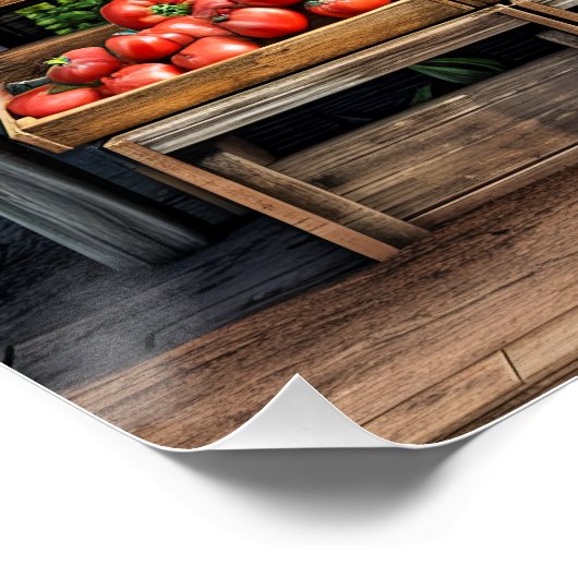 Boeren Markt Plantaardige Stand Perfect Poster (Hoek)