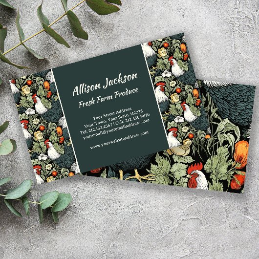 Boeren Markt Pluimvee Boerderij Groene Haan Visitekaartje