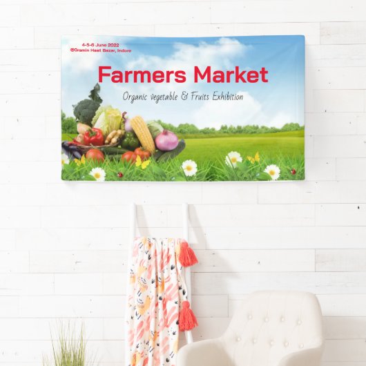 Boeren Markt produceren waterverf boerderij vers k Spandoek (Insitu)