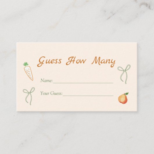 Boeren markt raden hoeveel informatiekaartje (Voorkant)