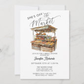 Boeren Markt Retro Rustiek  Vrijgezellenfeest Kaart (Voorkant)