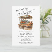 Boeren Markt Retro Rustiek  Vrijgezellenfeest Kaart (Staand voorkant)