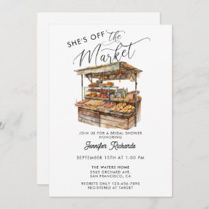 Boeren Markt Retro Rustiek Vrijgezellenfeest Kaart