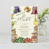 Boeren Markt Retro Rustiek Vrijgezellenfeest Kaart (Staand voorkant)