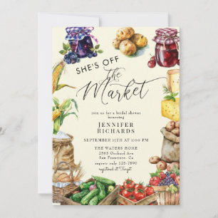 Boeren Markt Retro Rustiek  Vrijgezellenfeest Kaart