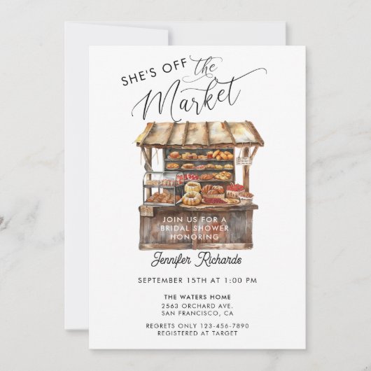 Boeren Markt Retro Rustiek Vrijgezellenfeest Kaart (Voorkant)