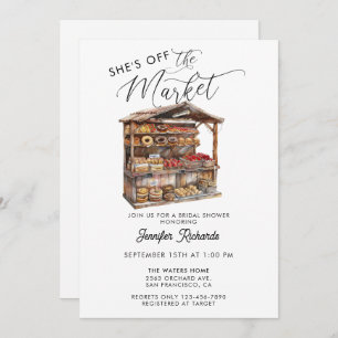 Boeren Markt Retro Rustiek  Vrijgezellenfeest Kaart