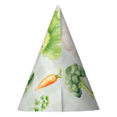 Boeren markt schattige groenten verjaardag feesthoedjes (Achterkant)