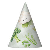 Boeren markt schattige groenten verjaardag feesthoedjes (Links)