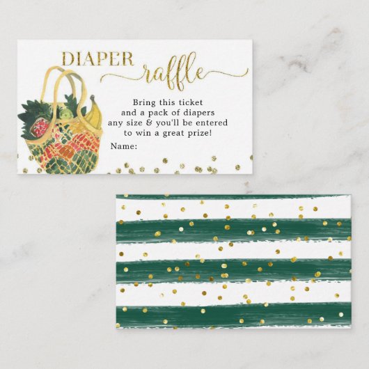 Boeren Markt Thema Luier Raffle Informatiekaartje (Voorkant / Achterkant)