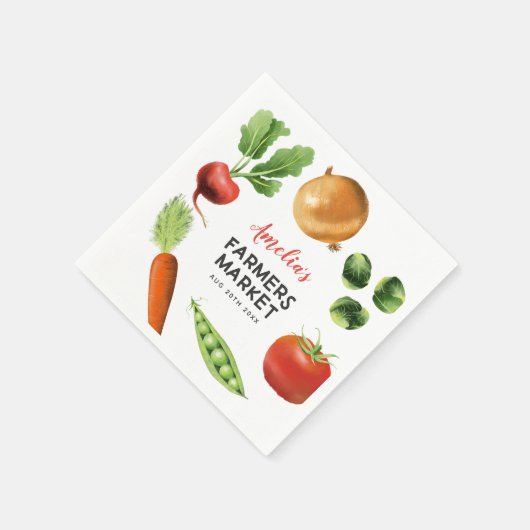 Boeren Markt Thema Verjaardagsfeest Servet (Hoek)