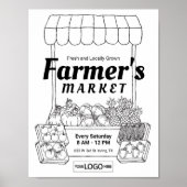 Boeren Markt Uitnodigingen Boeren Markt Art Colo Poster (Voorkant)