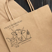 Boeren Markt Varken Koe Kip Voeg naam toe Rubberstempel