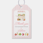 Boeren Markt Vegetable Stand Verjaardag Cadeaulabel (Voorkant)