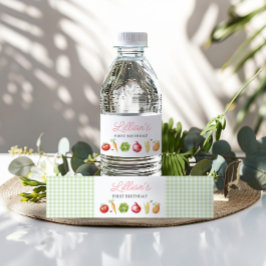 Boeren Markt Vegetable Stand Verjaardag Waterfles Etiket