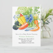 Boeren Markt Veggie Delight Baby shower Kaart (Staand voorkant)