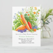 Boeren Markt Veggie Oasis Baby shower Kaart (Staand voorkant)