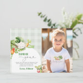 Boeren markt verjaardag foto dank u kaart (Staand voorkant)