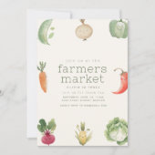 Boeren Markt Verjaardagsfeest Uitnodigen Kaart (Voorkant)