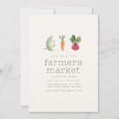 Boeren Markt Verjaardagsfeest Uitnodigen Kaart (Voorkant)