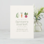 Boeren Markt Verjaardagsfeest Uitnodigen Kaart (Staand voorkant)