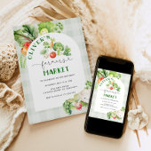 Boeren markt verjaardagsuitnodiging. Plaatselijk g Kaart