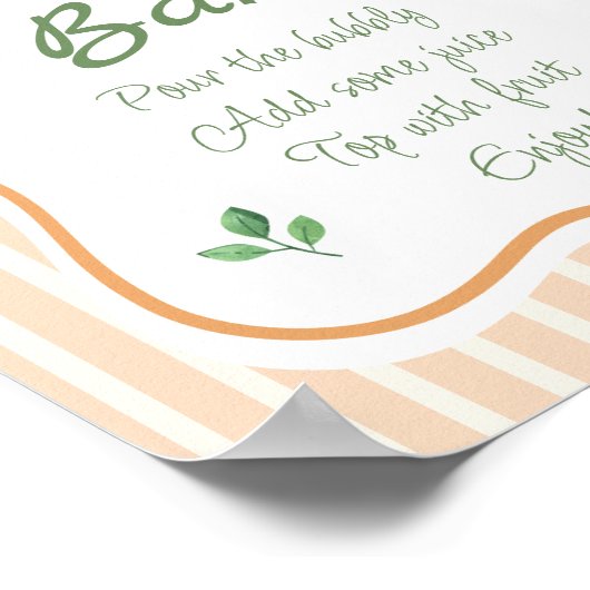 Boeren Markt Vrijgezellenfeest Mimosa Bar Poster (Hoek)