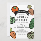 Boeren markt witte drive-by Baby shower Kaart (Voorkant)