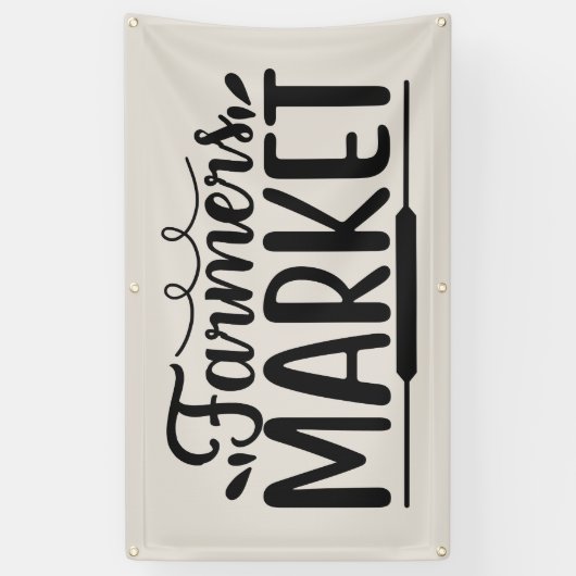 Boeren Markt woord kunst Spandoek (Verticaal)