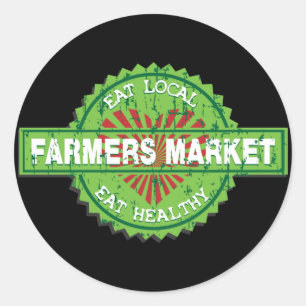 Boeren Markthart Ronde Sticker