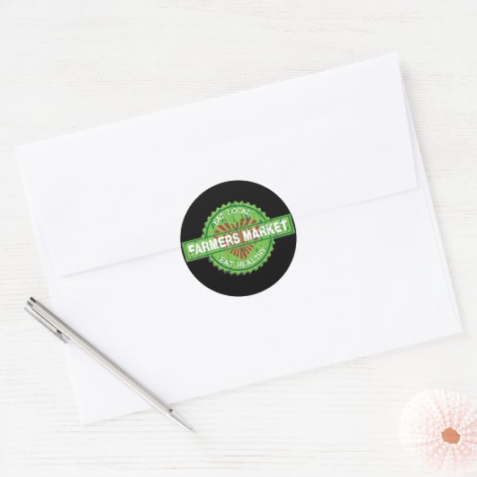 Boeren Markthart Ronde Sticker (Envelop)