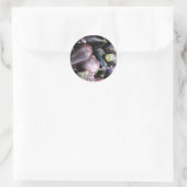 Boeren Marktselectie van Paarse aubergines Ronde Sticker (Tas)