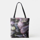 Boeren Marktselectie van Paarse aubergines Tote Bag (Achterkant)