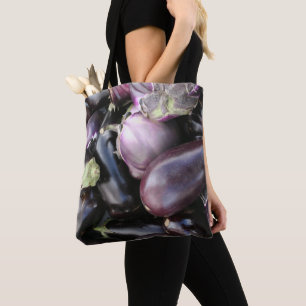 Boeren Marktselectie van Paarse aubergines Tote Bag