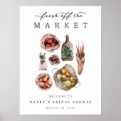 Boeren Marktthema Vrijgezellenfeest Welkomstbord Poster (Voorkant)