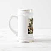 Boeren met koeien en schapen bierpul (Links)